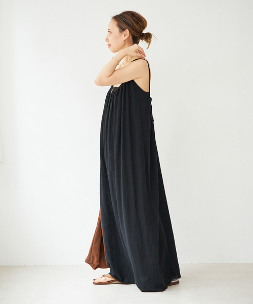 Deuxieme Classe（ドゥーズィエムクラス）の「【MAISON SAINT JULIEN/メゾン・サン・ジュリアン】PALM BEACH dress（ワンピース・レディース・カーキ/ブラック・FREE）」の5枚目の写真