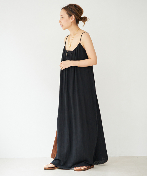 Deuxieme Classe（ドゥーズィエムクラス）の「【MAISON SAINT JULIEN/メゾン・サン・ジュリアン】PALM BEACH dress（ワンピース・レディース・カーキ/ブラック・FREE）」の6枚目の写真