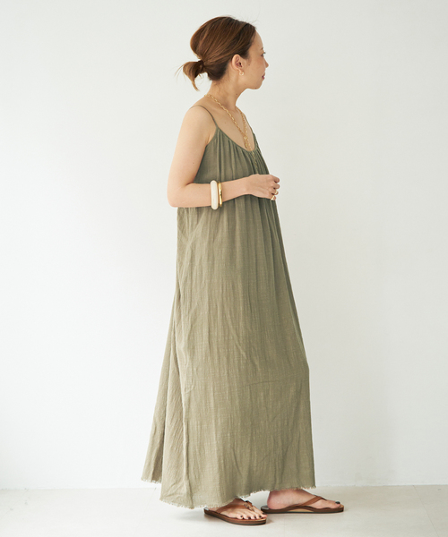 Deuxieme Classe（ドゥーズィエムクラス）の「【MAISON SAINT JULIEN/メゾン・サン・ジュリアン】PALM BEACH dress（ワンピース・レディース・カーキ/ブラック・FREE）」の10枚目の写真