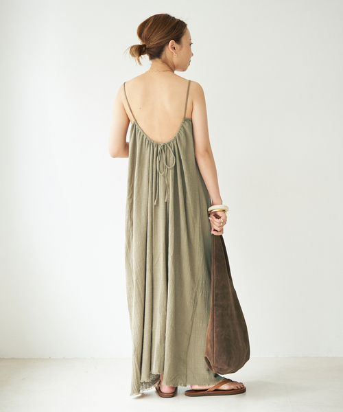 Deuxieme Classe（ドゥーズィエムクラス）の「【MAISON SAINT JULIEN/メゾン・サン・ジュリアン】PALM BEACH dress（ワンピース・レディース・カーキ/ブラック・FREE）」の11枚目の写真