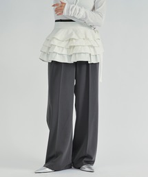 Ezick | 2p ruffle corset straight pants/フリルコルセットツキパンツ【2点セット】(スラックス)