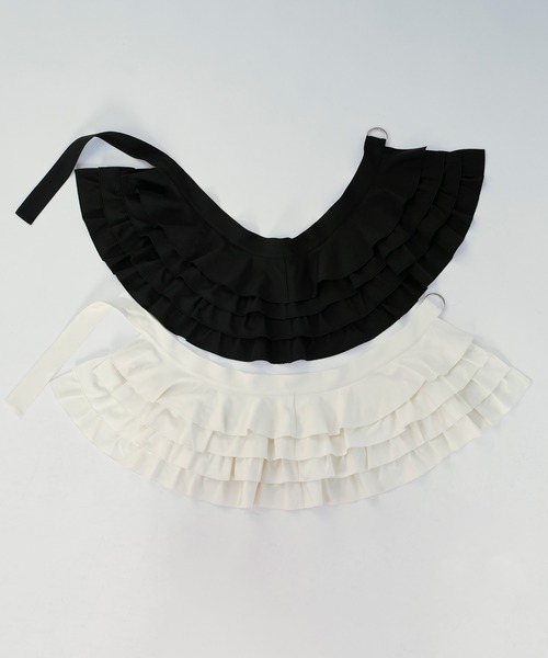 Ezick(エジック)の「2p ruffle corset straight pants/フリルコルセットツキパンツ【2点セット】(スラックス・レディース・グレー/ブラック・FREE)」の3枚目の写真