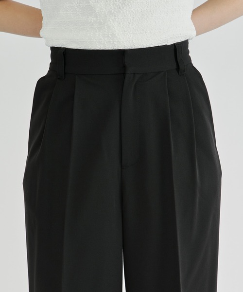 Ezick(エジック)の「2p ruffle corset straight pants/フリルコルセットツキパンツ【2点セット】(スラックス・レディース・グレー/ブラック・FREE)」の4枚目の写真