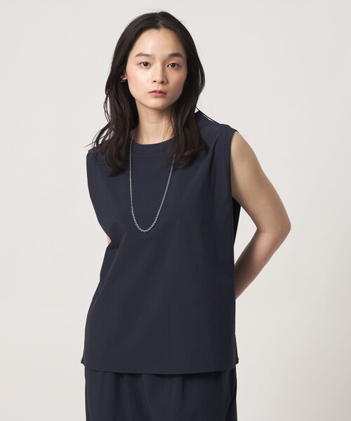 A DAY IN THE LIFE UNITED ARROWS(アデイインザライフユナイテッドアローズ)の「ノースリーブブラウス+パンツ ‐はっ水・UVカット・セットアイテム‐ <A DAY IN THE LIFE>(ワンピース・レディース・ネイビー/ベージュ/ブラック・FREE)」の8枚目の写真