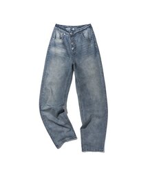 WOMEN SHIWA WASHING DENIM PANTS L/BLUE
