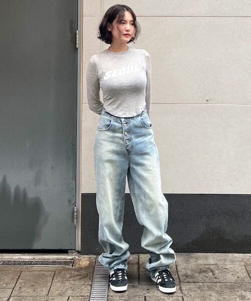 EXTRAORDINARY（エクストラオーディナリー）の「WOMEN SHIWA WASHING DENIM PANTS  L/BLUE（デニムパンツ・レディース・その他・SMALL/X-SMALL）」の6枚目の写真