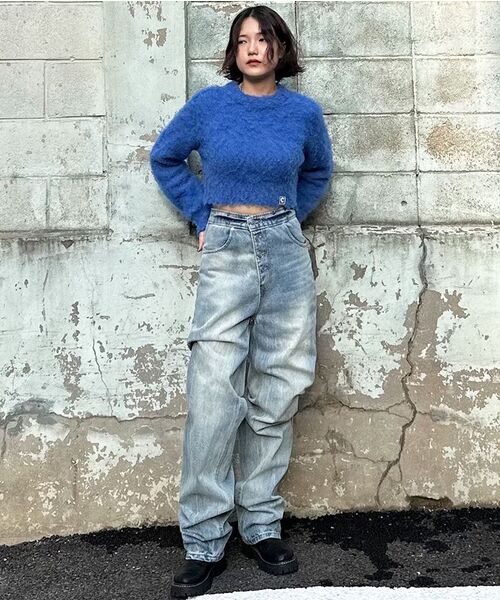 EXTRAORDINARY（エクストラオーディナリー）の「WOMEN SHIWA WASHING DENIM PANTS  L/BLUE（デニムパンツ・レディース・その他・SMALL/X-SMALL）」の7枚目の写真