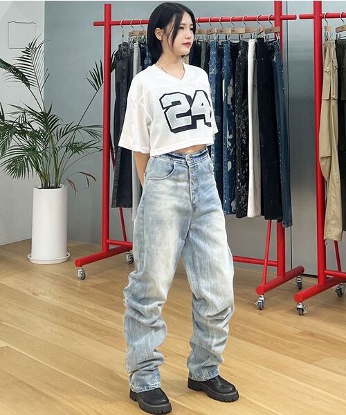 EXTRAORDINARY（エクストラオーディナリー）の「WOMEN SHIWA WASHING DENIM PANTS  L/BLUE（デニムパンツ・レディース・その他・SMALL/X-SMALL）」の9枚目の写真