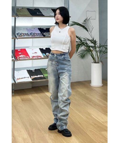 EXTRAORDINARY（エクストラオーディナリー）の「WOMEN SHIWA WASHING DENIM PANTS  L/BLUE（デニムパンツ・レディース・その他・SMALL/X-SMALL）」の10枚目の写真