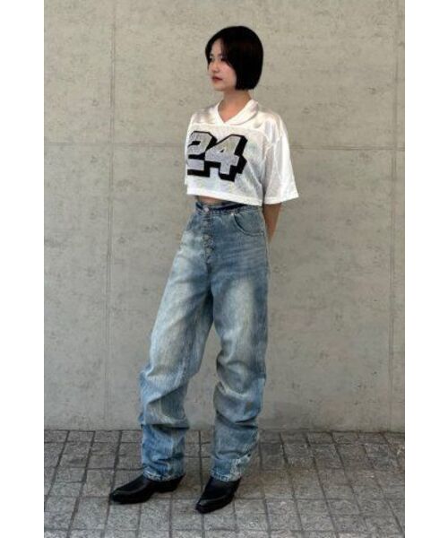 EXTRAORDINARY（エクストラオーディナリー）の「WOMEN SHIWA WASHING DENIM PANTS  L/BLUE（デニムパンツ・レディース・その他・SMALL/X-SMALL）」の14枚目の写真