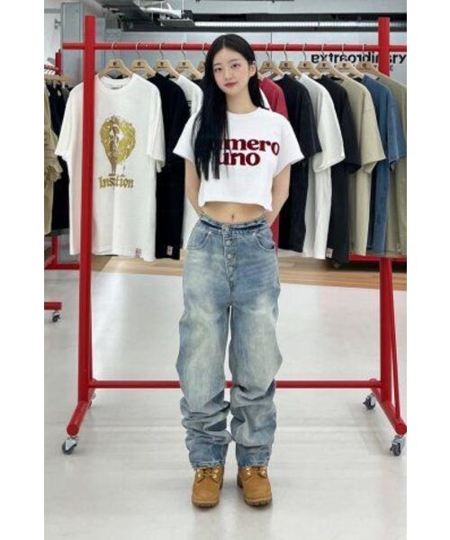 EXTRAORDINARY（エクストラオーディナリー）の「WOMEN SHIWA WASHING DENIM PANTS  L/BLUE（デニムパンツ・レディース・その他・SMALL/X-SMALL）」の15枚目の写真