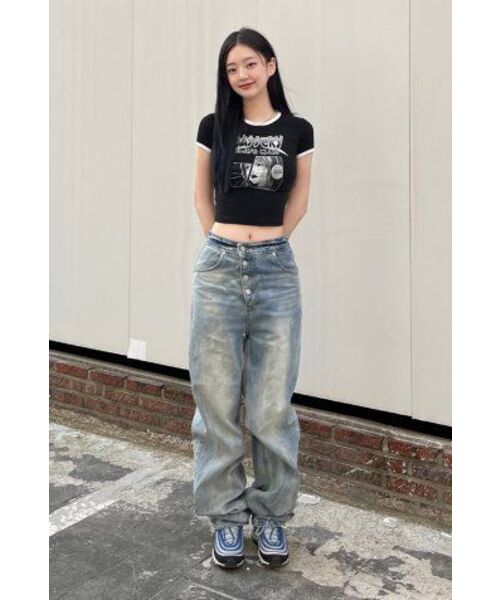 EXTRAORDINARY（エクストラオーディナリー）の「WOMEN SHIWA WASHING DENIM PANTS  L/BLUE（デニムパンツ・レディース・その他・SMALL/X-SMALL）」の16枚目の写真