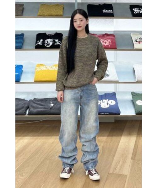 EXTRAORDINARY（エクストラオーディナリー）の「WOMEN SHIWA WASHING DENIM PANTS  L/BLUE（デニムパンツ・レディース・その他・SMALL/X-SMALL）」の20枚目の写真