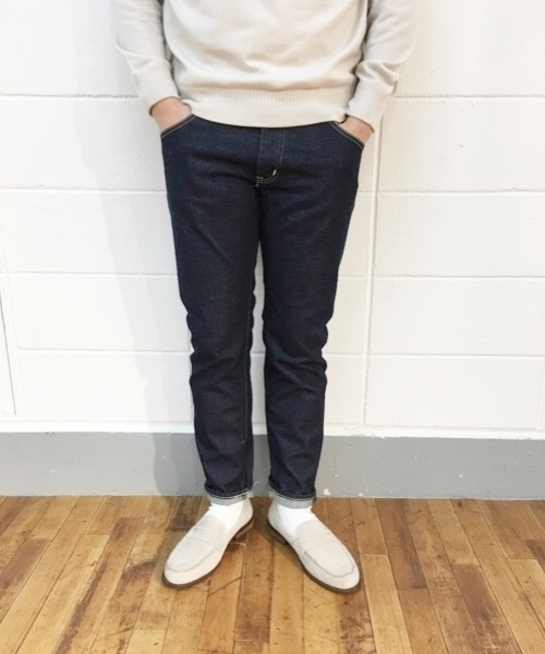 Lee（リー）の「【Lee×CIAOPANICTYPY】コラボテーパードデニムパンツ【MEN'S NON-NO3月号掲載】（デニムパンツ・メンズ・ブルー/ネイビー/インディゴブルー・MEDIUM/LARGE/X-LARGE/SMALL）」の3枚目の写真