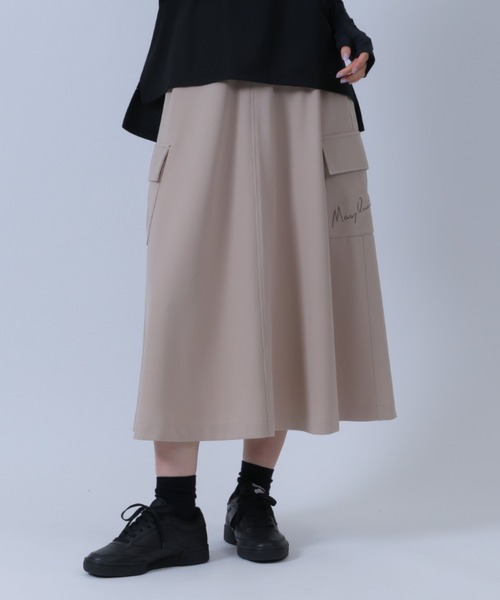 MARY QUANT(マリークワント)の「カットジョーゼット スカート(スカート・レディース・ベージュ/ブラック・M)」の2枚目の写真