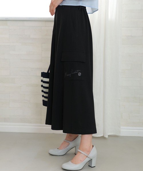 MARY QUANT(マリークワント)の「カットジョーゼット スカート(スカート・レディース・ベージュ/ブラック・M)」の1枚目の写真