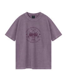 チェリーペア ピグメントオーバーサイズ半袖Tシャツ(クロップ含む)