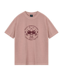 チェリーペア ピグメントオーバーサイズ半袖Tシャツ(クロップ含む)