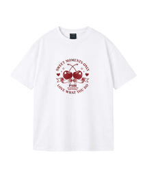 チェリーペア ピグメントオーバーサイズ半袖Tシャツ(クロップ含む)
