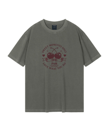 チェリーペア ピグメントオーバーサイズ半袖Tシャツ(クロップ含む)