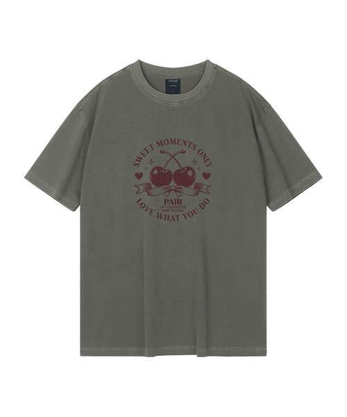 WILDROCK(ワイルドロック)の「チェリーペア ピグメントオーバーサイズ半袖Tシャツ(クロップ含む)(Tシャツ/カットソー・レディース・ブルー/カーキ/ブラック/ライトグレー/ホワイト/チャコール/ベビーピンク/ライトパープル・FREE/X-SMALL/SMALL/MEDIUM/LARGE)」の4枚目の写真