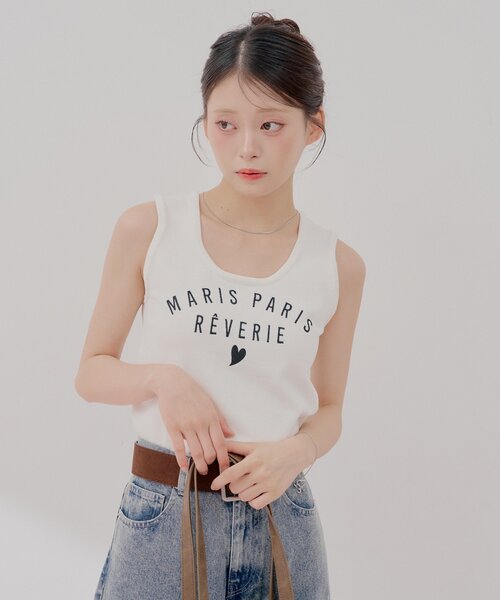 Chico(チコ)の「ロゴニットタンクトップ(ニット/セーター・レディース・ホワイト系その他2/ホワイト/ブラック系その他2/ブラック・FREE)」の11枚目の写真