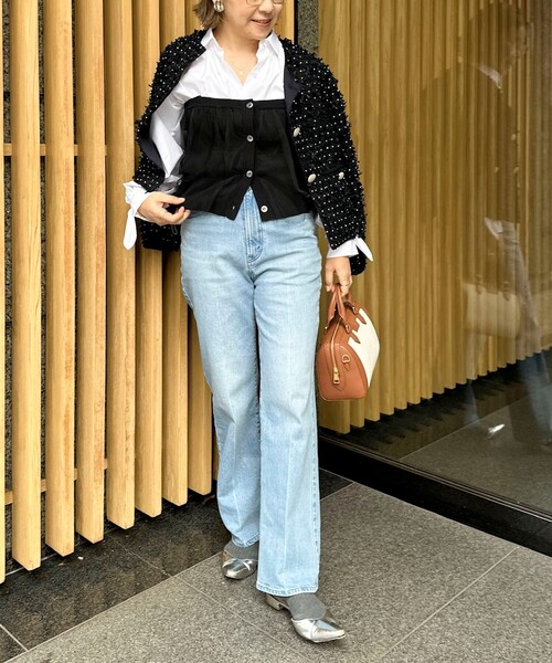 Rie Miller(リエミラー)の「【追加】《5サイズ展開》【RM denim】センタープレスデニム(デニムパンツ・レディース・ブルー系その他7・XXS/L/M/S/XS)」の4枚目の写真