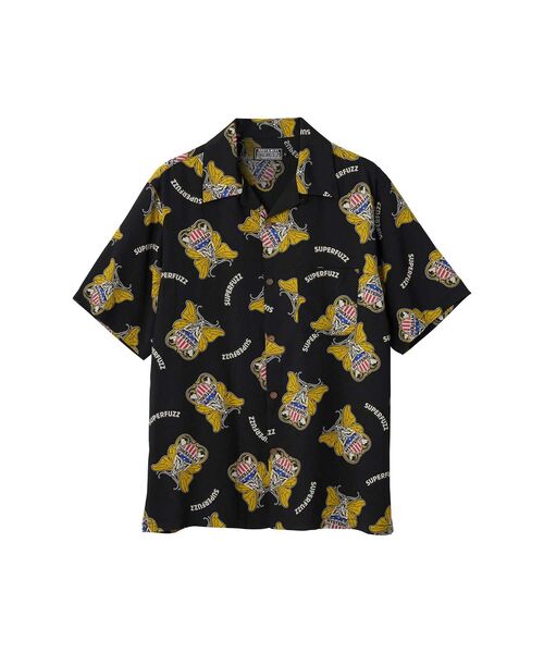 HYSTERIC GLAMOUR（ヒステリックグラマー）の「LEVITATED GIRL柄 オープンカラーシャツ（シャツ/ブラウス・メンズ・ブラック系その他/ブルー系その他/ピンク系その他・MEDIUM/X-LARGE/SMALL/LARGE）」の2枚目の写真