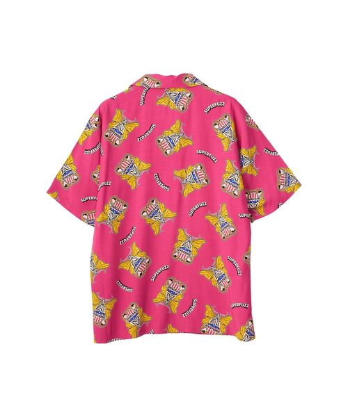HYSTERIC GLAMOUR（ヒステリックグラマー）の「LEVITATED GIRL柄 オープンカラーシャツ（シャツ/ブラウス・メンズ・ブラック系その他/ブルー系その他/ピンク系その他・MEDIUM/X-LARGE/SMALL/LARGE）」の4枚目の写真