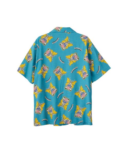 HYSTERIC GLAMOUR（ヒステリックグラマー）の「LEVITATED GIRL柄 オープンカラーシャツ（シャツ/ブラウス・メンズ・ブラック系その他/ブルー系その他/ピンク系その他・MEDIUM/X-LARGE/SMALL/LARGE）」の6枚目の写真