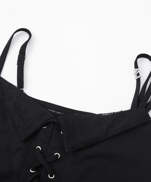 andwang(アンドワン)の「Lace up tops(Tシャツ/カットソー・レディース・ブラック/ホワイト・MEDIUM/SMALL)」の11枚目の写真