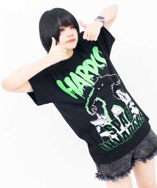 ハードコアチョコレート(ハードコアチョコレート)の「スペースインベーダー(1978エメラルド)(Tシャツ/カットソー・メンズ・ブラック・LARGE/X-LARGE/XX-LARGE)」の3枚目の写真