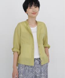 human woman（ヒューマンウーマン）の「◆ラミーバンドカラーシャツブラウス（シャツ/ブラウス）」