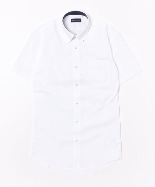 TOKYO SHIRTS(トウキョウシャツ)の「【吸水速乾】 形態安定ノンアイロン ボタンダウン 半袖ビジネスワイシャツ(ビジネスシャツ・メンズ・ホワイト・首回り37cm/首回り39cm/首回り41cm/首回り42cm/首回り43cm)」の6枚目の写真