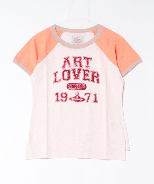 Vivienne Westwood(ヴィヴィアンウエストウッド)の「ART LOVER with ORB FREEDOM Raglan T-SHIRT(Tシャツ/カットソー・レディース・ピンク系その他・40)」の1枚目の写真