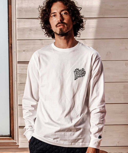 1minute 1second（ワンミニットワンセカンド）の「mlt5752-pave heart  print 6oz long sleeve cut sew ロングスリーブTシャツ(1M26A240)（Tシャツ/カットソー・メンズ・ネイビー/ブラック/ホワイト・L/XL/S/M）」の17枚目の写真