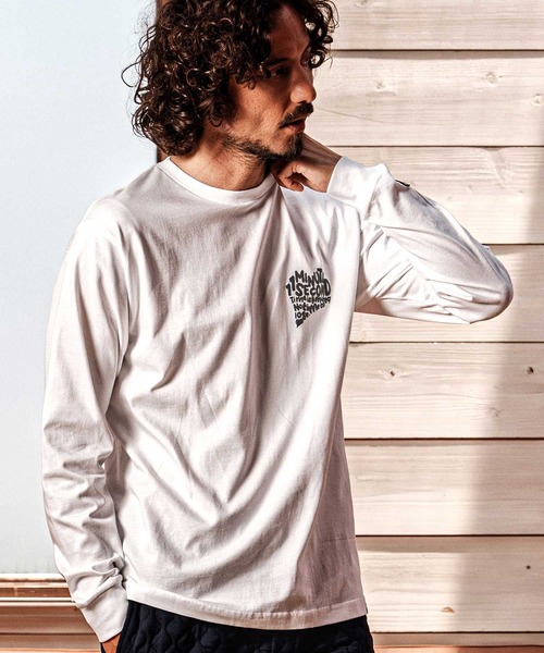 1minute 1second（ワンミニットワンセカンド）の「mlt5752-pave heart  print 6oz long sleeve cut sew ロングスリーブTシャツ(1M26A240)（Tシャツ/カットソー・メンズ・ネイビー/ブラック/ホワイト・L/XL/S/M）」の18枚目の写真