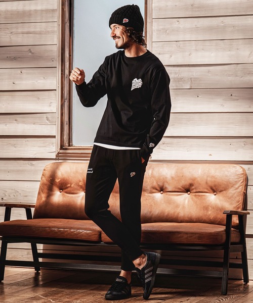 1minute 1second（ワンミニットワンセカンド）の「mlt5752-pave heart  print 6oz long sleeve cut sew ロングスリーブTシャツ(1M26A240)（Tシャツ/カットソー・メンズ・ネイビー/ブラック/ホワイト・L/XL/S/M）」の7枚目の写真
