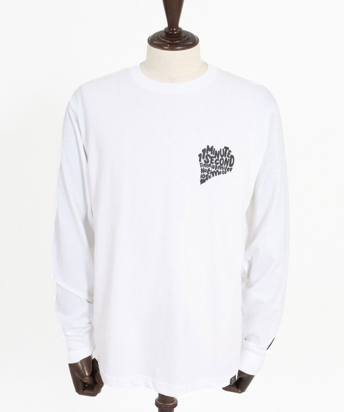 1minute 1second（ワンミニットワンセカンド）の「mlt5752-pave heart  print 6oz long sleeve cut sew ロングスリーブTシャツ(1M26A240)（Tシャツ/カットソー・メンズ・ネイビー/ブラック/ホワイト・L/XL/S/M）」の10枚目の写真