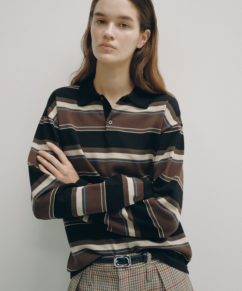 Spick & Span(スピックアンドスパン)の「《一部店舗+WEB限定》Glyph Knit poloshirts(ニット/セーター・レディース・ブラウン/キャメル・FREE)」の6枚目の写真