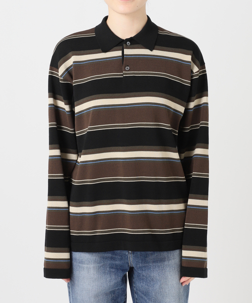 Spick & Span(スピックアンドスパン)の「《一部店舗+WEB限定》Glyph Knit poloshirts(ニット/セーター・レディース・ブラウン/キャメル・FREE)」の4枚目の写真