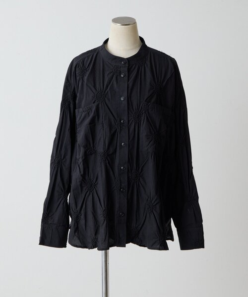 ear PAPILLONNER(イアパピヨネ)の「デザインギャザーブラウス【SUM1 STYLE】(シャツ/ブラウス・レディース・ホワイト/ブラック・FREE)」の15枚目の写真