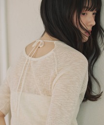 Alumu.（エルム）の「AM650509 2wayハーフスリーブトップス（Tシャツ/カットソー）」