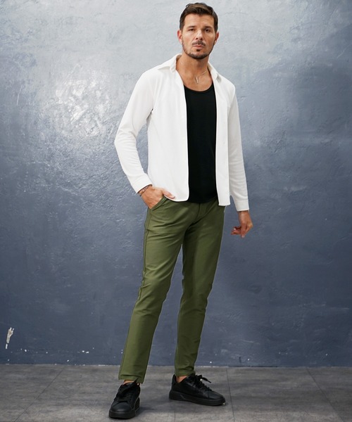 SOMEDIFF(サムディフ)の「ワンダーシェイプテーパードパンツ メンズ スキニー ストレッチ ロングパンツ チノパンツ 夏服(チノパンツ・メンズ・カーキ/ブラック・XL/L/M/S)」の5枚目の写真