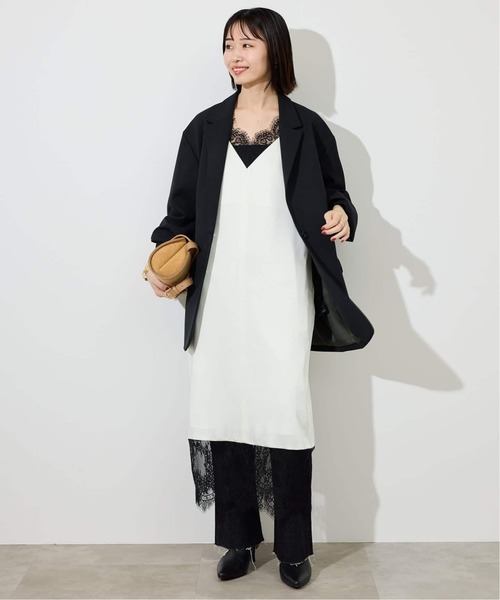 SLOBE IENA（スローブイエナ）の「《WEB限定/追加4》PE SHARK ビックジャケット（テーラードジャケット・レディース・ブラック/グレー・FREE）」の6枚目の写真