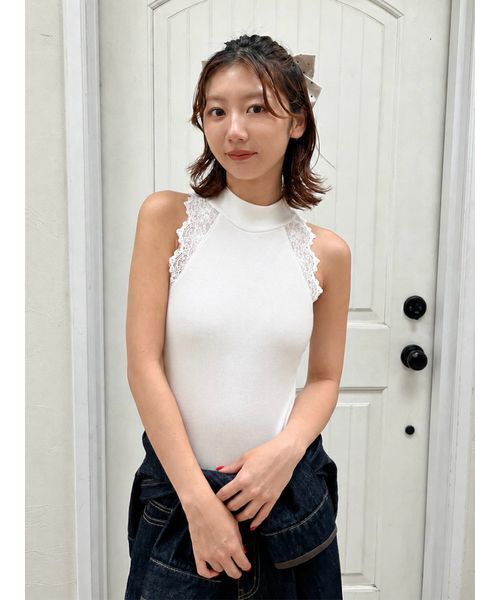 LILY BROWN(リリーブラウン)の「【LILY BROWN Lingerie】レーストリムボディスーツ(その他アンダーウェア/インナー・レディース・オフホワイト/ブラック/グレー・F)」の16枚目の写真