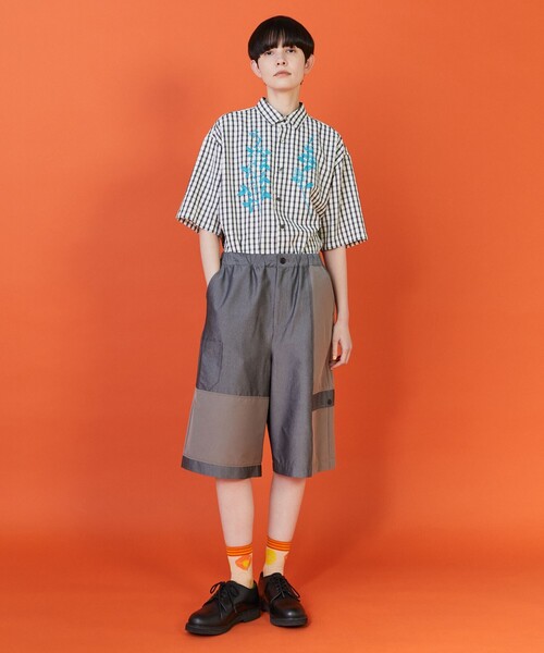 FRAPBOIS(フラボア)の「ミックショートパンツ(その他パンツ・レディース・ブラック/グレー・2/1)」の7枚目の写真