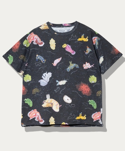 go slow caravan（ゴースローキャラバン）の「スラブ天竺 総柄図鑑プリントTEE vol.8（Tシャツ/カットソー・メンズ・ブルー系その他/オレンジ系その他/ブルーグリーン/ブラック・X-LARGE/LARGE/MEDIUM）」の2枚目の写真