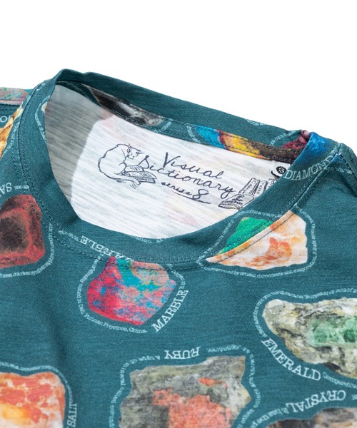 go slow caravan（ゴースローキャラバン）の「スラブ天竺 総柄図鑑プリントTEE vol.8（Tシャツ/カットソー・メンズ・ブルー系その他/オレンジ系その他/ブルーグリーン/ブラック・X-LARGE/LARGE/MEDIUM）」の5枚目の写真
