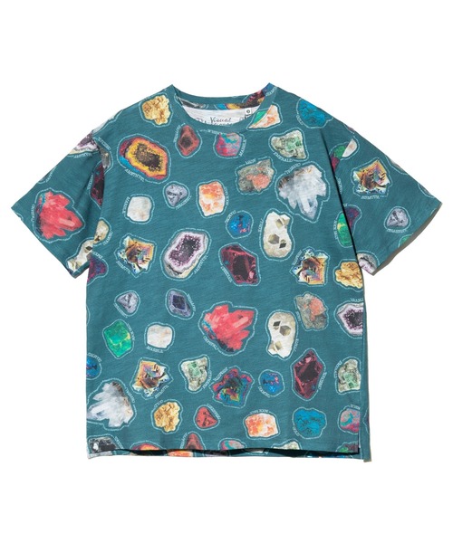 go slow caravan（ゴースローキャラバン）の「スラブ天竺 総柄図鑑プリントTEE vol.8（Tシャツ/カットソー・メンズ・ブルー系その他/オレンジ系その他/ブルーグリーン/ブラック・X-LARGE/LARGE/MEDIUM）」の9枚目の写真